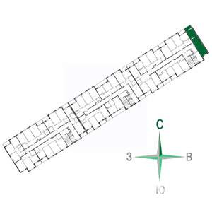 1-к квартира, строящийся дом, 38м2, 2/17 этаж