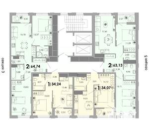 2-к квартира, вторичка, 63м2, 14/17 этаж