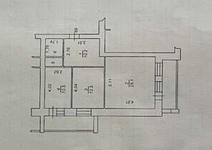 2-к квартира, вторичка, 70м2, 1/5 этаж