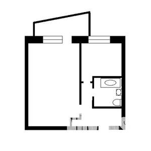 1-к квартира, вторичка, 37м2, 1/9 этаж