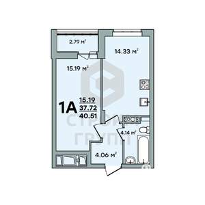 1-к квартира, вторичка, 41м2, 6/8 этаж
