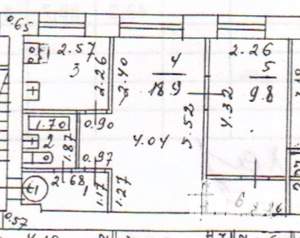 2-к квартира, вторичка, 43м2, 1/5 этаж