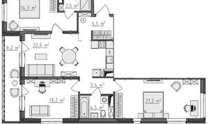 3-к квартира, вторичка, 92м2, 9/9 этаж