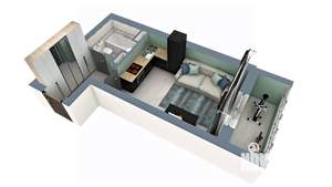 Студия квартира, вторичка, 27м2, 2/17 этаж