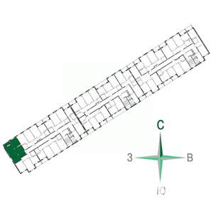 2-к квартира, строящийся дом, 51м2, 13/17 этаж