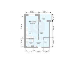 1-к квартира, вторичка, 49м2, 6/17 этаж