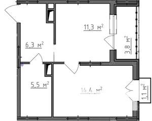 1-к квартира, вторичка, 40м2, 3/9 этаж