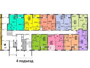 1-к квартира, строящийся дом, 39м2, 1/17 этаж