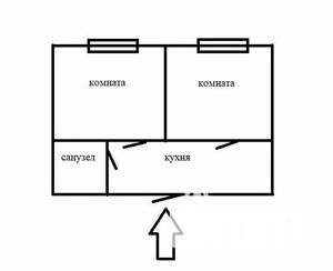 2-к квартира, вторичка, 34м2, 4/5 этаж