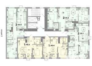1-к квартира, вторичка, 43м2, 3/16 этаж