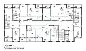 1-к квартира, строящийся дом, 38м2, 5/17 этаж