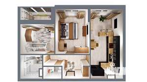 2-к квартира, сданный дом, 59м2, 1/17 этаж