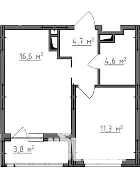 1-к квартира, вторичка, 39м2, 8/9 этаж