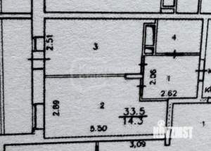 1-к квартира, вторичка, 34м2, 1/17 этаж