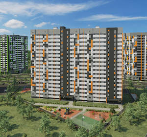 2-к квартира, строящийся дом, 45м2, 2/17 этаж