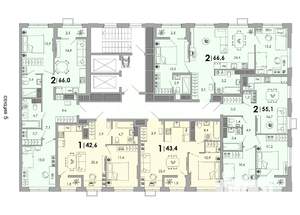 2-к квартира, вторичка, 55м2, 3/16 этаж