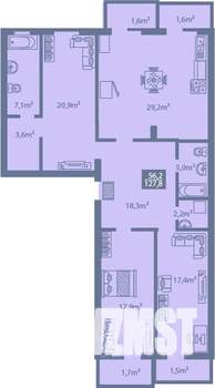 1-к квартира, вторичка, 46м2, 3/7 этаж