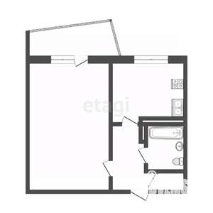 1-к квартира, вторичка, 38м2, 1/9 этаж