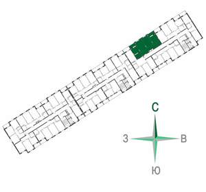 3-к квартира, вторичка, 74м2, 17/17 этаж