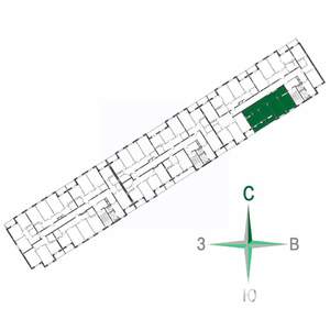 3-к квартира, строящийся дом, 78м2, 14/17 этаж