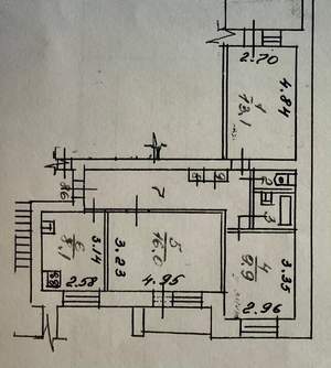 3-к квартира, вторичка, 63м2, 5/9 этаж