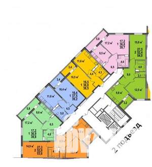 1-к квартира, строящийся дом, 40м2, 8/17 этаж