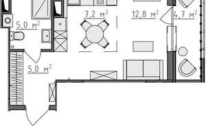 Студия квартира, вторичка, 32м2, 9/9 этаж