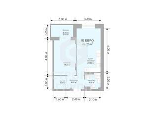 1-к квартира, вторичка, 49м2, 12/17 этаж