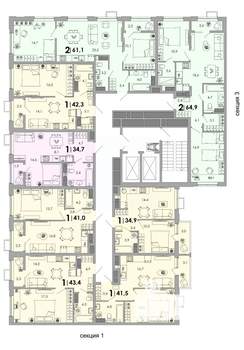1-к квартира, вторичка, 41м2, 3/16 этаж