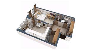 1-к квартира, строящийся дом, 44м2, 7/17 этаж