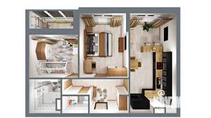 2-к квартира, строящийся дом, 59м2, 1/17 этаж