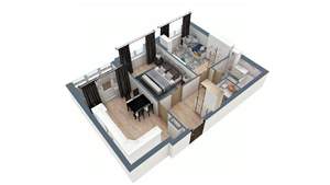 2-к квартира, строящийся дом, 58м2, 7/17 этаж