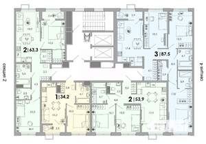 3-к квартира, вторичка, 88м2, 2/16 этаж