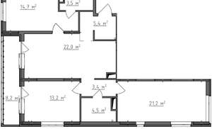 3-к квартира, вторичка, 92м2, 9/9 этаж