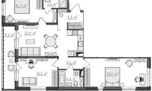 3-к квартира, вторичка, 92м2, 7/9 этаж