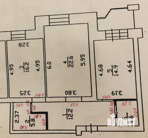 2-к квартира, вторичка, 82м2, 5/16 этаж