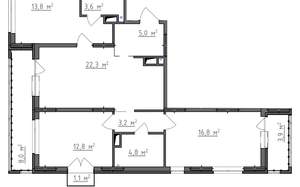 3-к квартира, вторичка, 89м2, 8/9 этаж