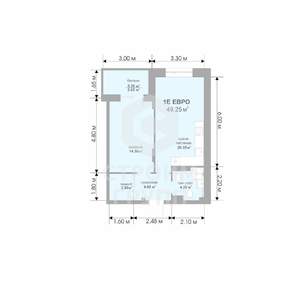 1-к квартира, вторичка, 49м2, 12/17 этаж