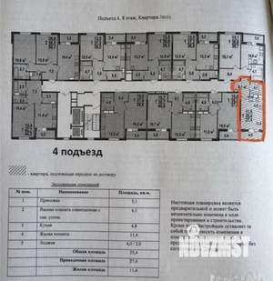 Студия квартира, строящийся дом, 27м2, 8/17 этаж