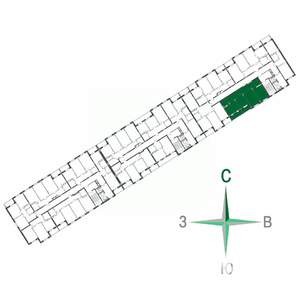3-к квартира, строящийся дом, 78м2, 9/17 этаж