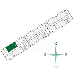 3-к квартира, строящийся дом, 78м2, 11/17 этаж