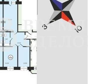 2-к квартира, вторичка, 72м2, 5/17 этаж