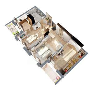 3-к квартира, строящийся дом, 78м2, 1/17 этаж