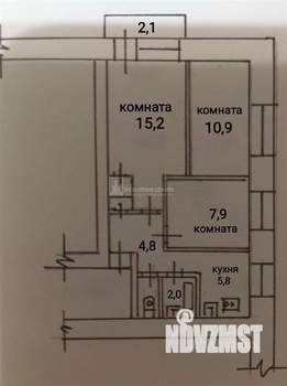 3-к квартира, вторичка, 49м2, 5/5 этаж