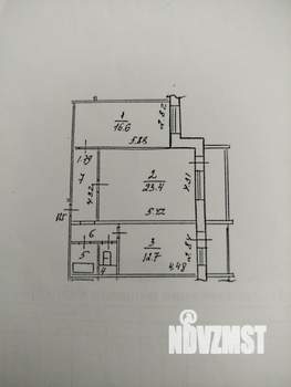 2-к квартира, вторичка, 68м2, 9/9 этаж