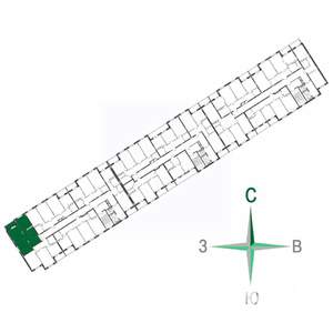 2-к квартира, строящийся дом, 51м2, 2/17 этаж