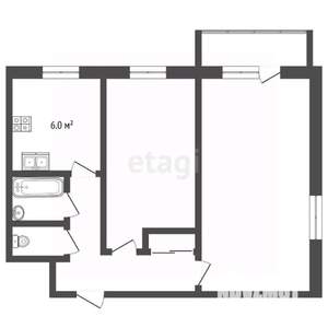 2-к квартира, вторичка, 42м2, 5/5 этаж