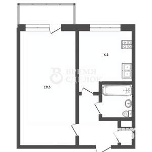 1-к квартира, вторичка, 35м2, 4/5 этаж