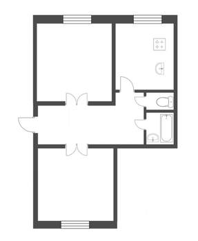 2-к квартира, вторичка, 56м2, 3/4 этаж