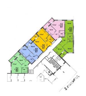 1-к квартира, сданный дом, 39м2, 1/17 этаж